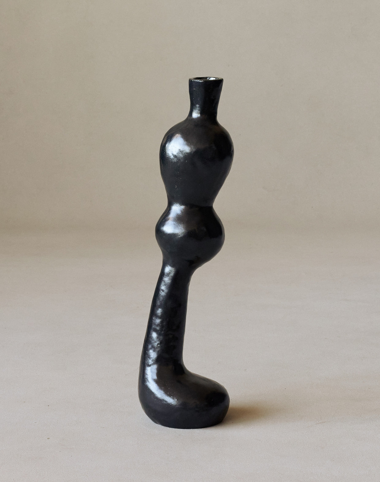 Maggie Wells, Ceramic Sculpture with Black Glaze No. 01