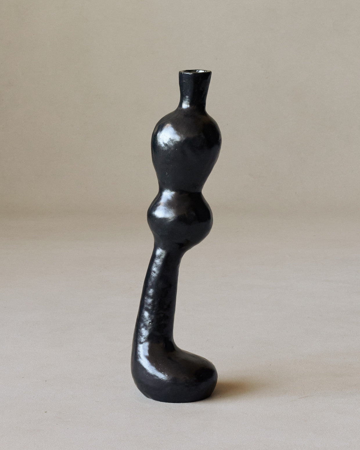 Maggie Wells, Ceramic Sculpture with Black Glaze No. 01