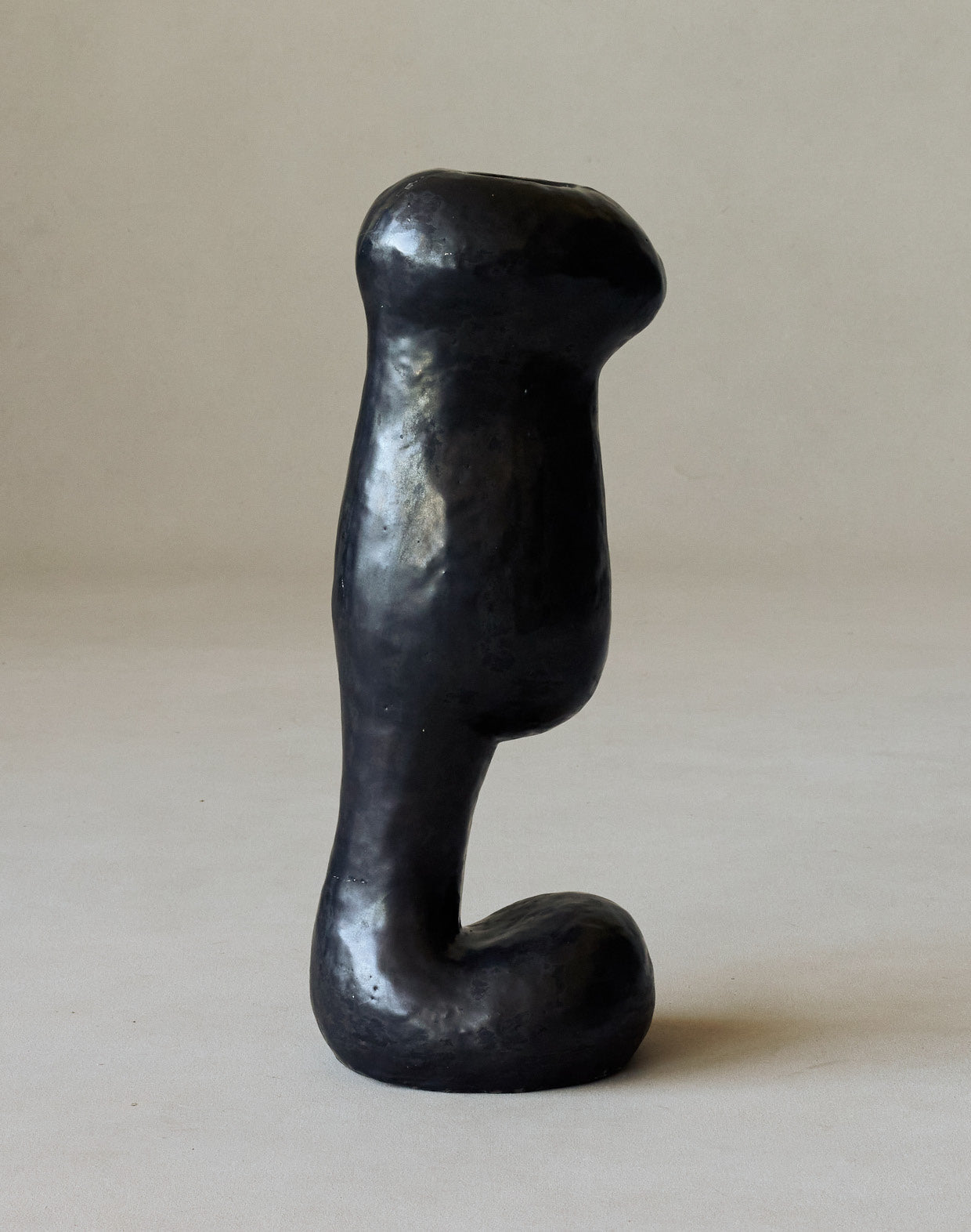 Maggie Wells, Ceramic Sculpture with Black Glaze No. 02