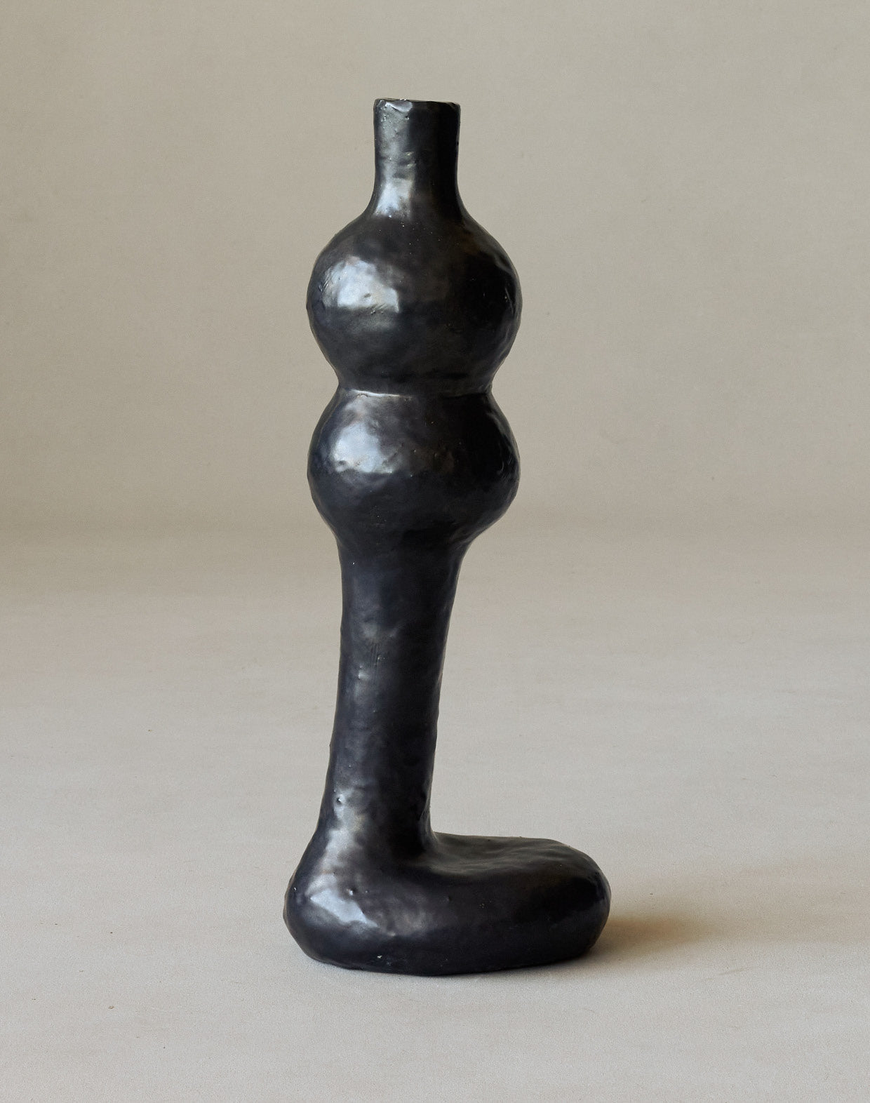 Maggie Wells, Ceramic Sculpture with Black Glaze No. 07