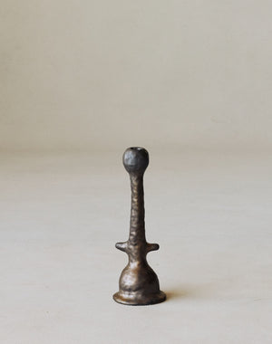 Maggie Wells, Ceramic Candleholder with Bronze Glaze No. 02