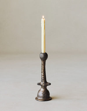 Maggie Wells, Ceramic Candleholder with Bronze Glaze No. 02