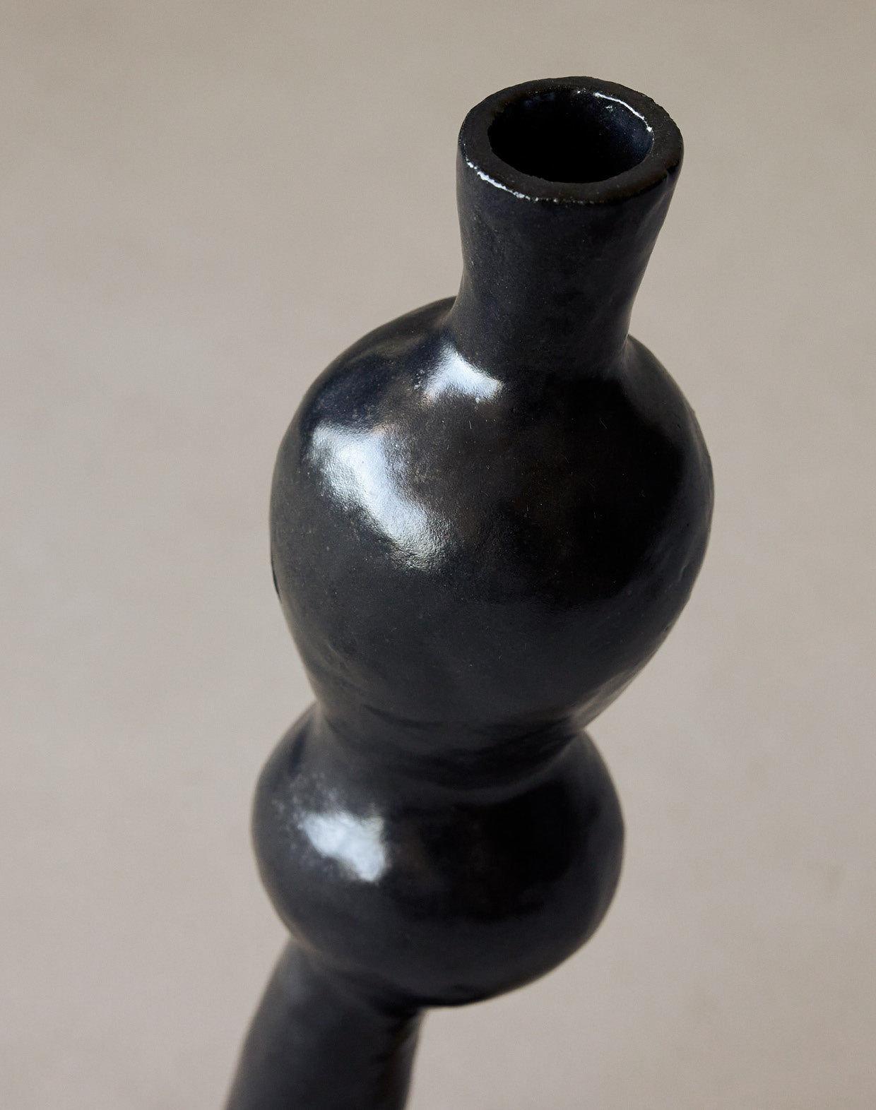 Maggie Wells, Ceramic Sculpture with Black Glaze No. 01