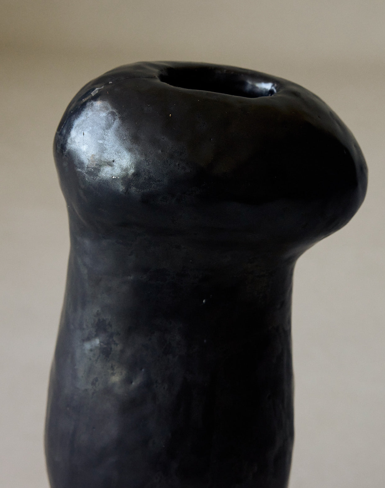 Maggie Wells, Ceramic Sculpture with Black Glaze No. 02