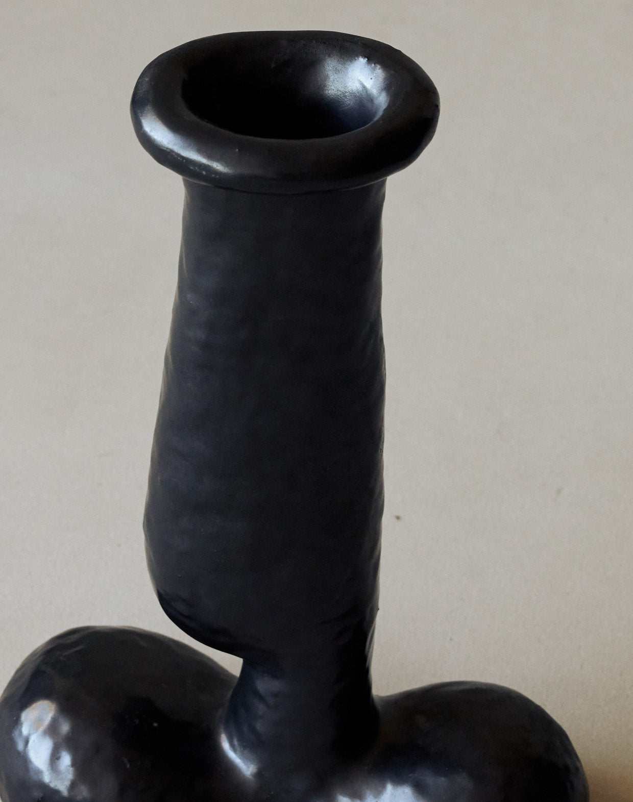 Maggie Wells, Ceramic Sculpture with Black Glaze No. 03