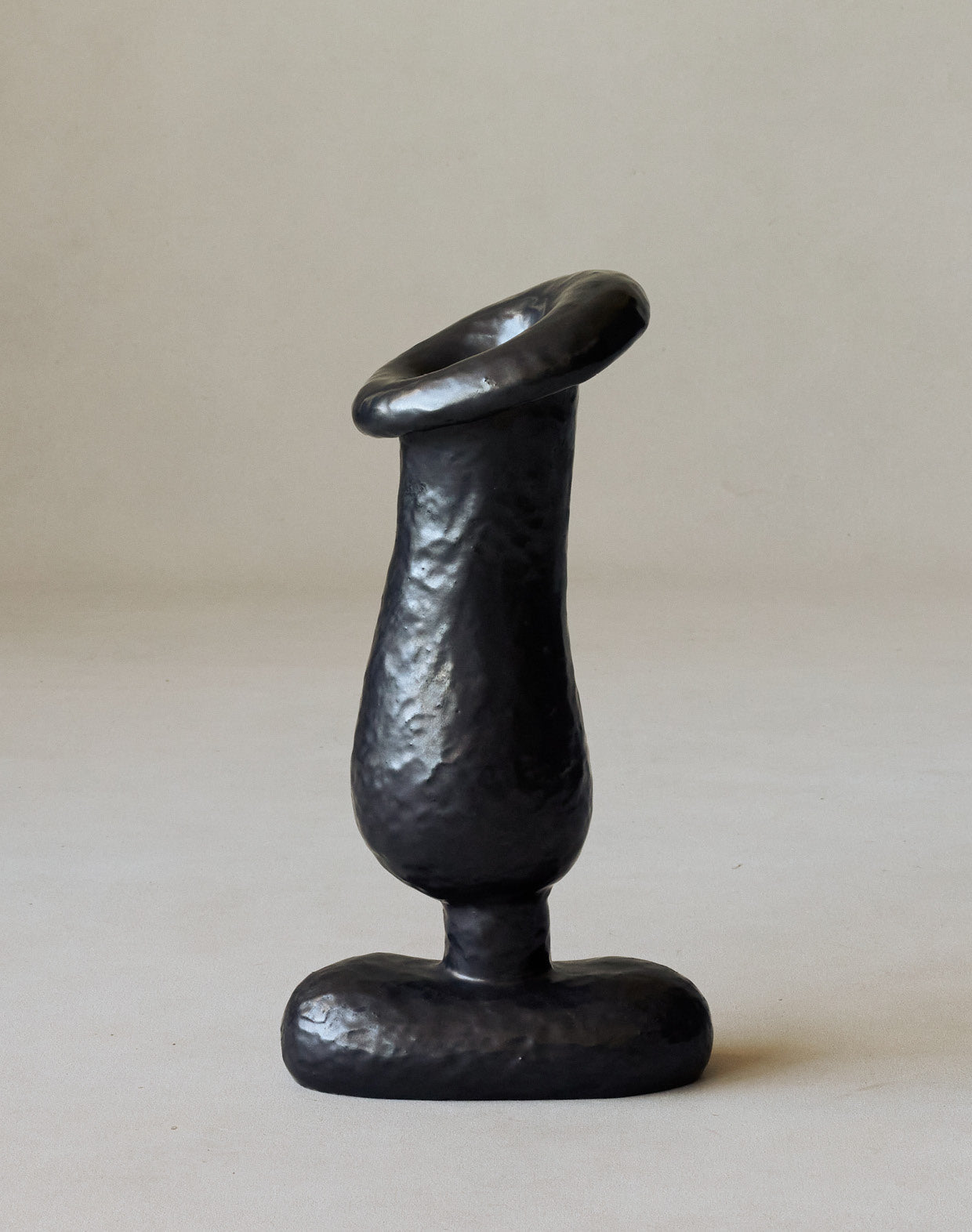 Maggie Wells, Ceramic Sculpture with Black Glaze No. 08