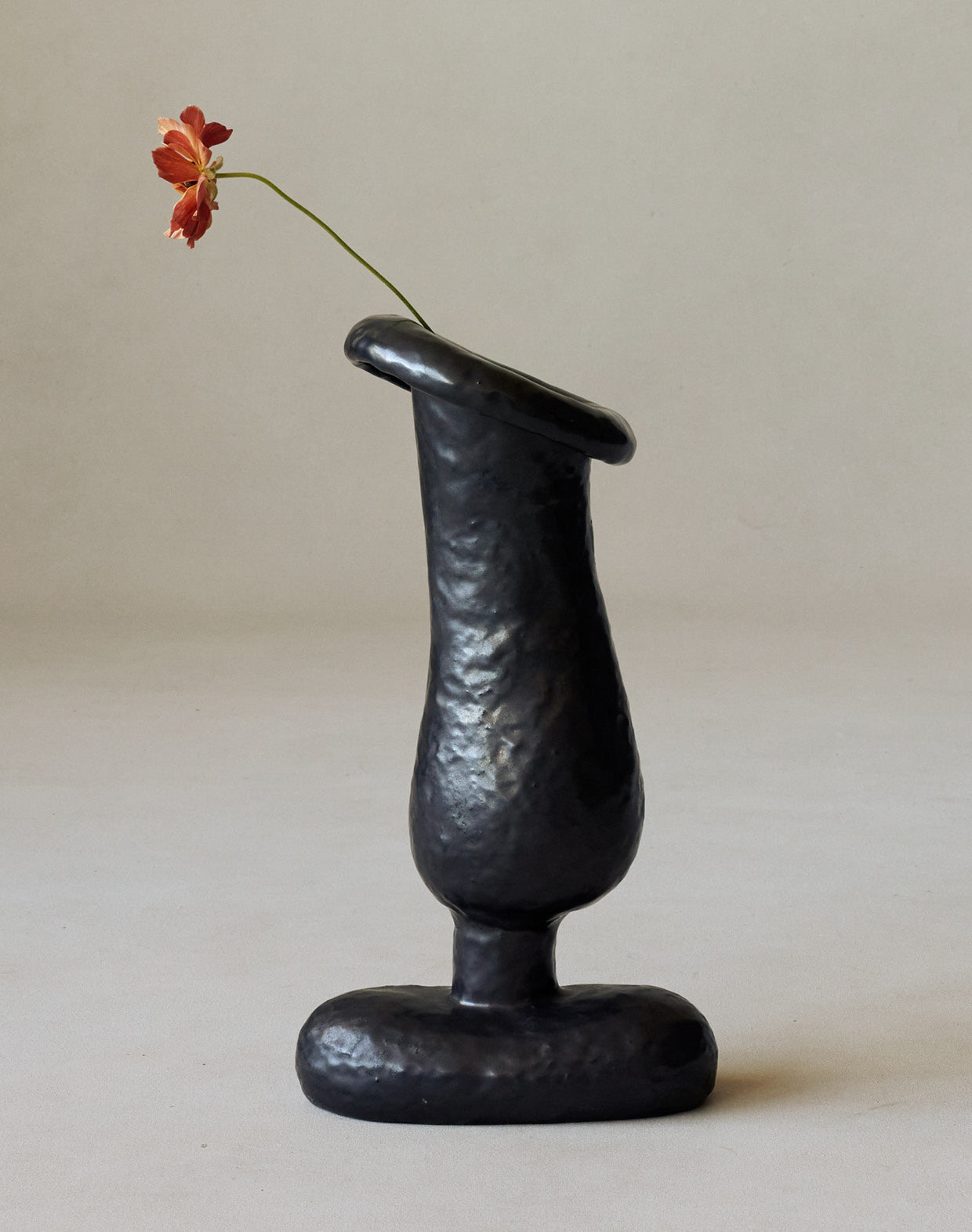 Maggie Wells, Ceramic Sculpture with Black Glaze No. 08