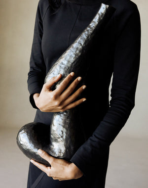 Maggie Wells, Ceramic Sculpture with Black Glaze No. 12