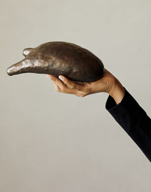 Maggie Wells, Ceramic Sculpture with Bronze Glaze No. 01