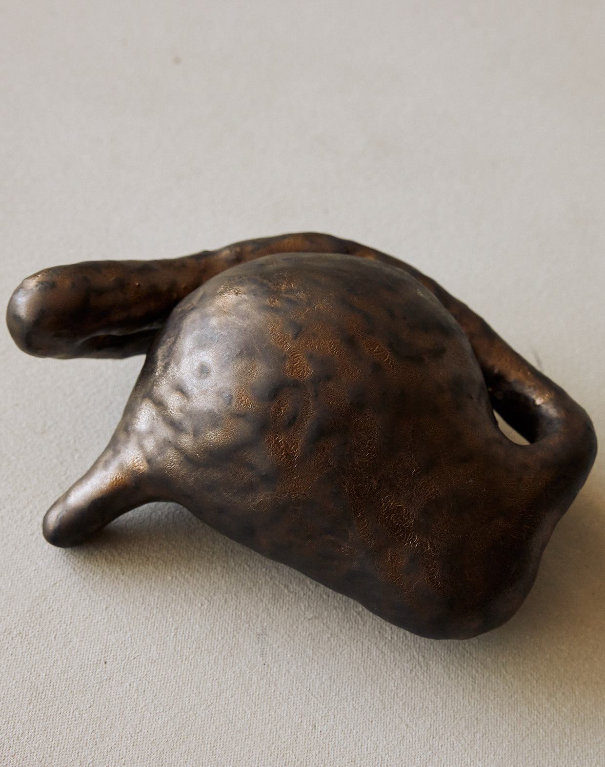 Maggie Wells, Ceramic Sculpture with Bronze Glaze No. 02